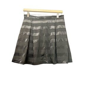 Forever 21 Satin Mesh Horizontal Stripe Mini Skirt Tutu